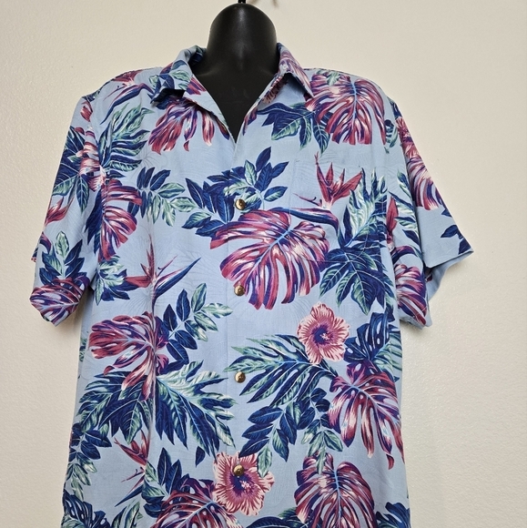 Tommy Bahama Calaveras Fronds Silk-blend Camp Short Sleeve Button-Up Shir XL - Picture 4 of 16